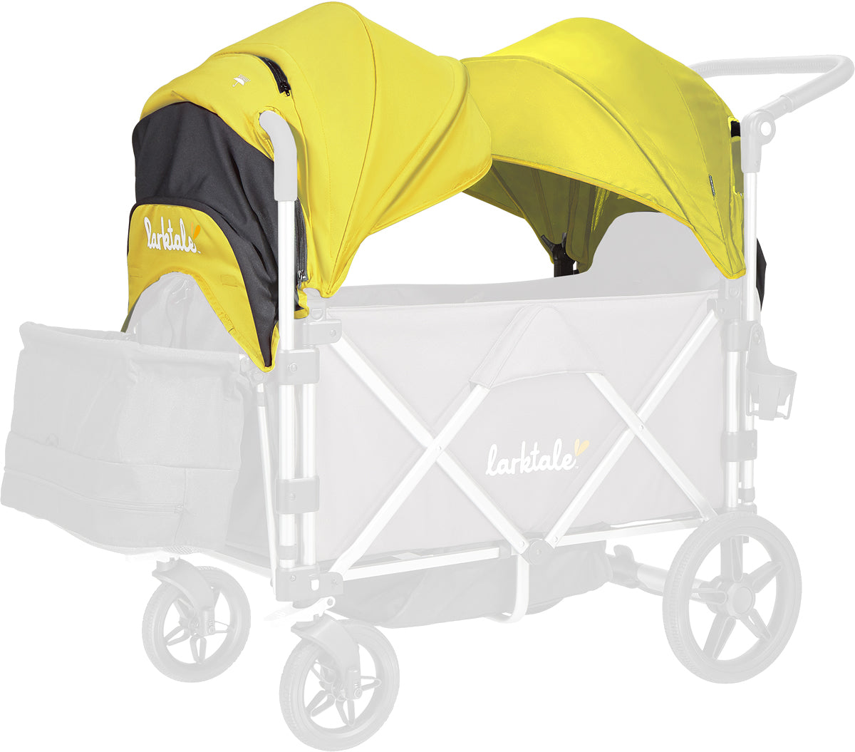 Larktale Caravan Stroller Wagon Canopy Set of 2 - Clovelly Yellow