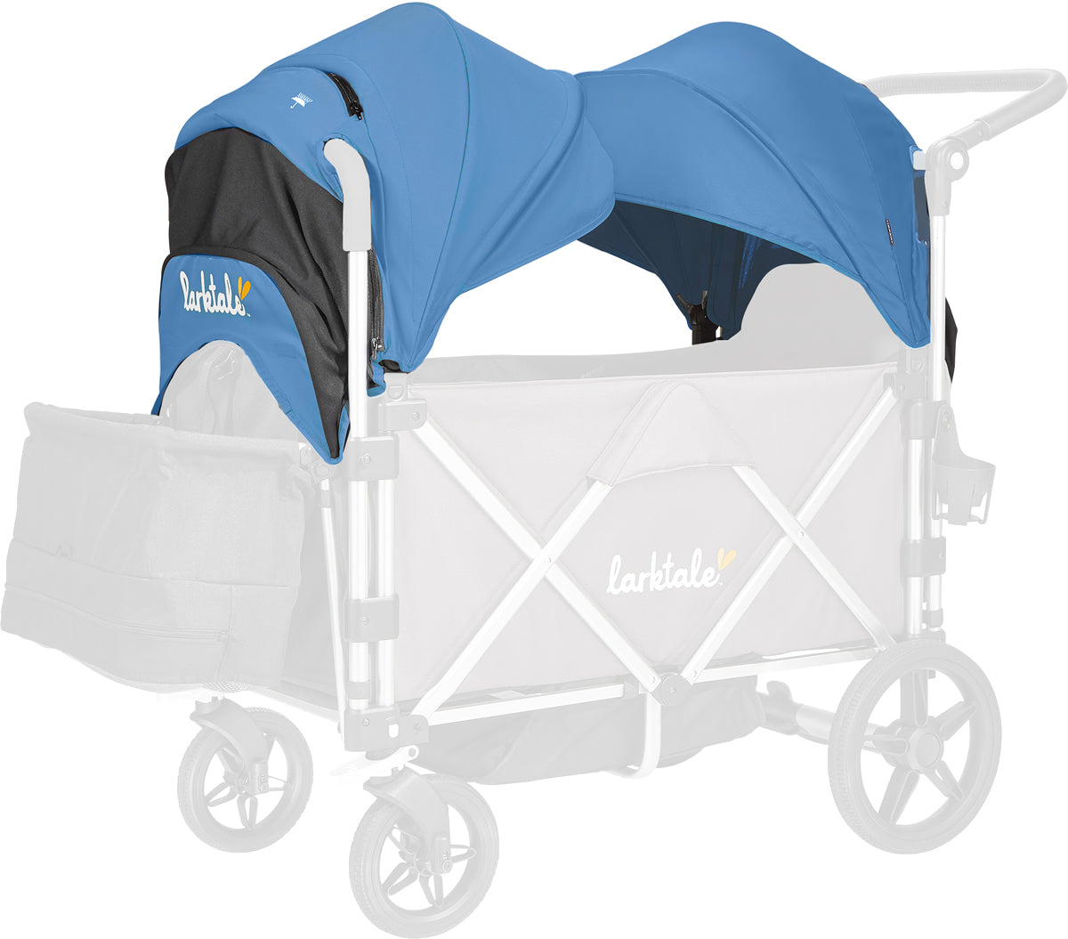 Larktale Caravan Stroller Wagon Canopy Set of 2 - Freshwater Blue