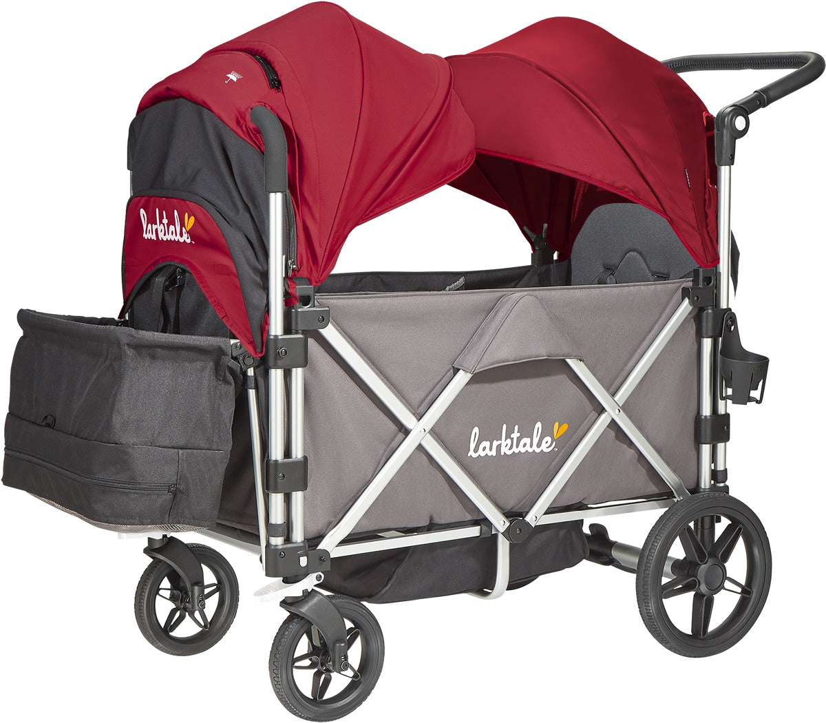 Larktale Caravan Stroller Wagon Complete - Mornington Gray/Barossa Red