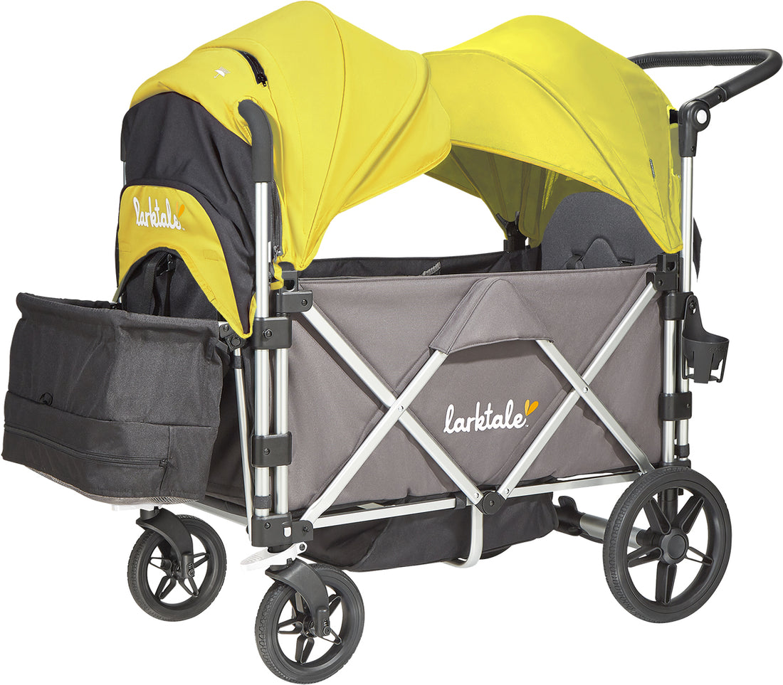 Larktale Caravan Stroller Wagon Complete - Mornington Gray/Clovelly Yellow