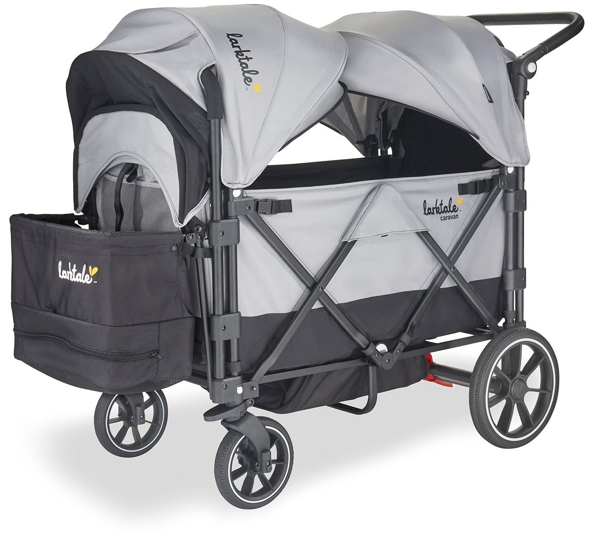 Larktale Caravan V2 (2 Seater) Stroller Wagon - Gray/Black