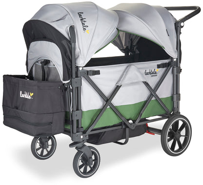 Larktale Caravan V2 (2 Seater) Stroller Wagon - Gray/Green