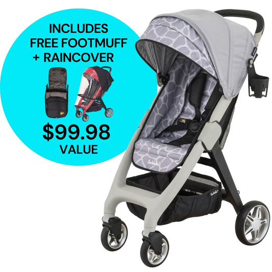 Larktale Chit Chat Compact Stroller Winter Bundle - Nightcliff Stone / Black