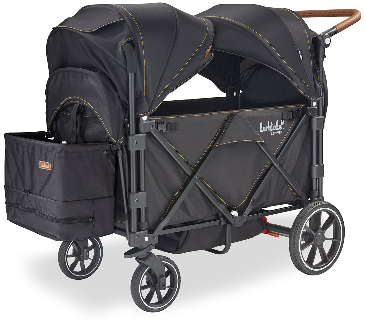 Larktale OPEN BOX Caravan V2 (2 Seater) Stroller Wagon - Byron Black