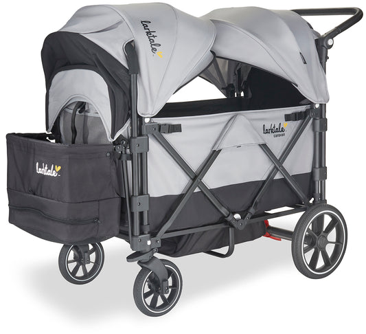 Larktale OPEN BOX Caravan V2 (2 Seater) Stroller Wagon - Gray/Black