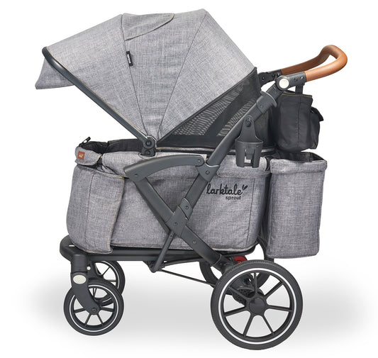 Larktale Sprout Single-to-Double Stroller Wagon - Byron Black