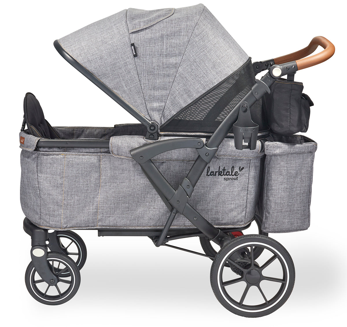 Larktale Sprout Single-to-Double Stroller Wagon - Nightcliff Stone