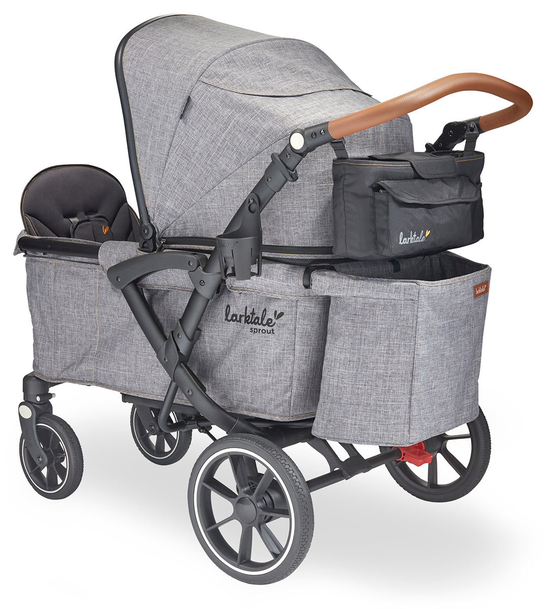 Larktale Sprout Single-to-Double Stroller Wagon - Nightcliff Stone