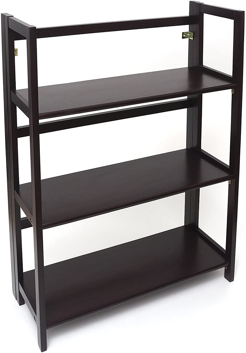 Lipper International Kids 3-Shelf Folding Bookcase - Espresso