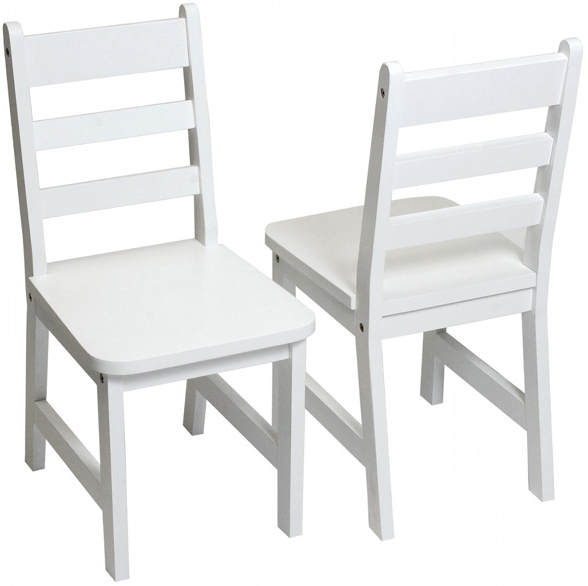 Lipper International Kids Chairs, Set of 2 - White