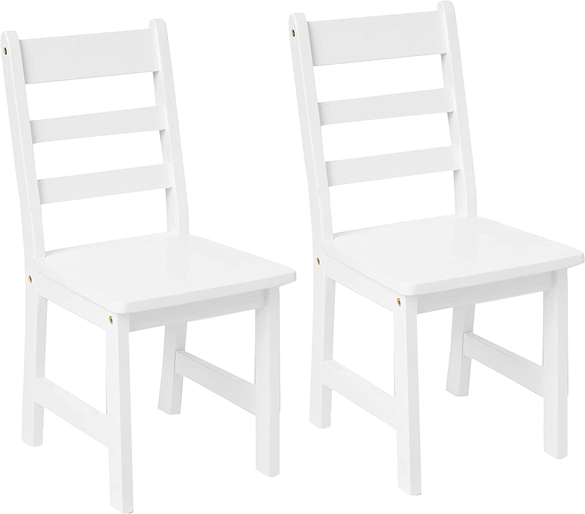 Lipper International Round Table with Shelf and 2 Chairs - White