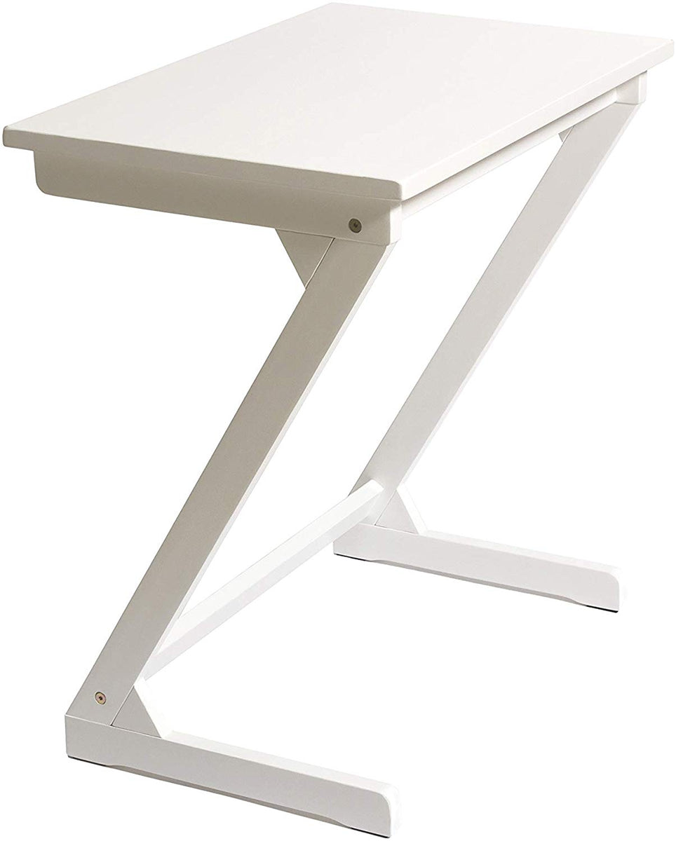 Lipper International Wooden Zig Zag Table - White