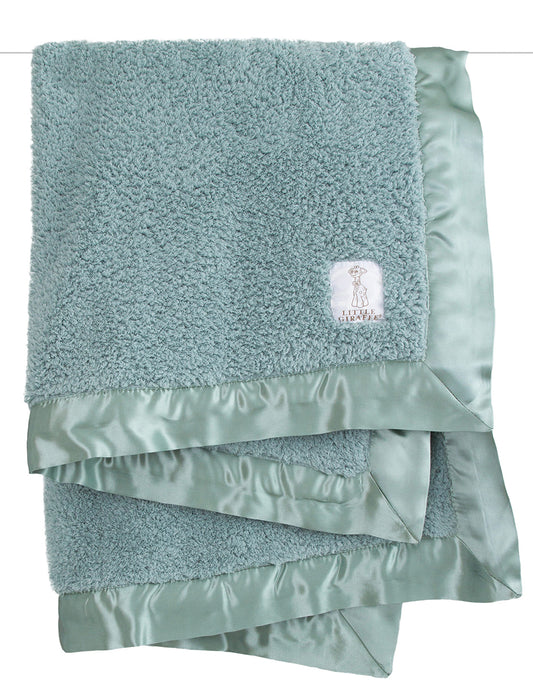 Little Giraffe Chenille Baby Blanket - Sage