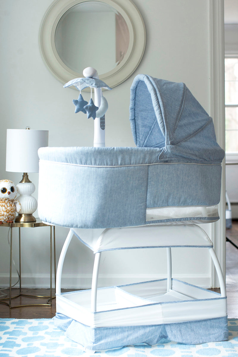 TruBliss Sweetli Deluxe Bassinet - Chambray