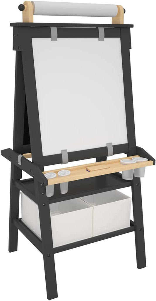 Little Partners Deluxe Art Easel Center - Charcoal / Natural