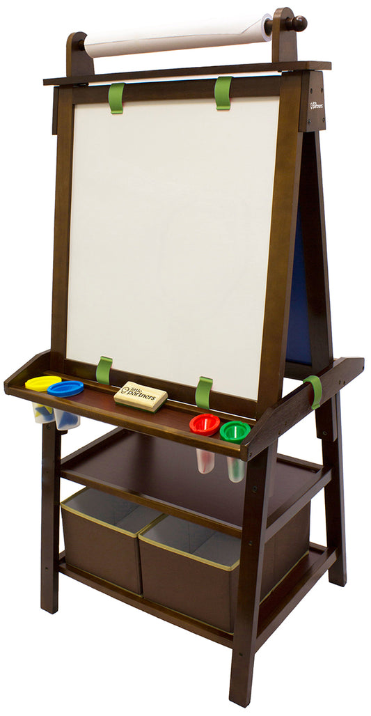 Little Partners Deluxe Learn 'N Play Art Center Easel - Espresso