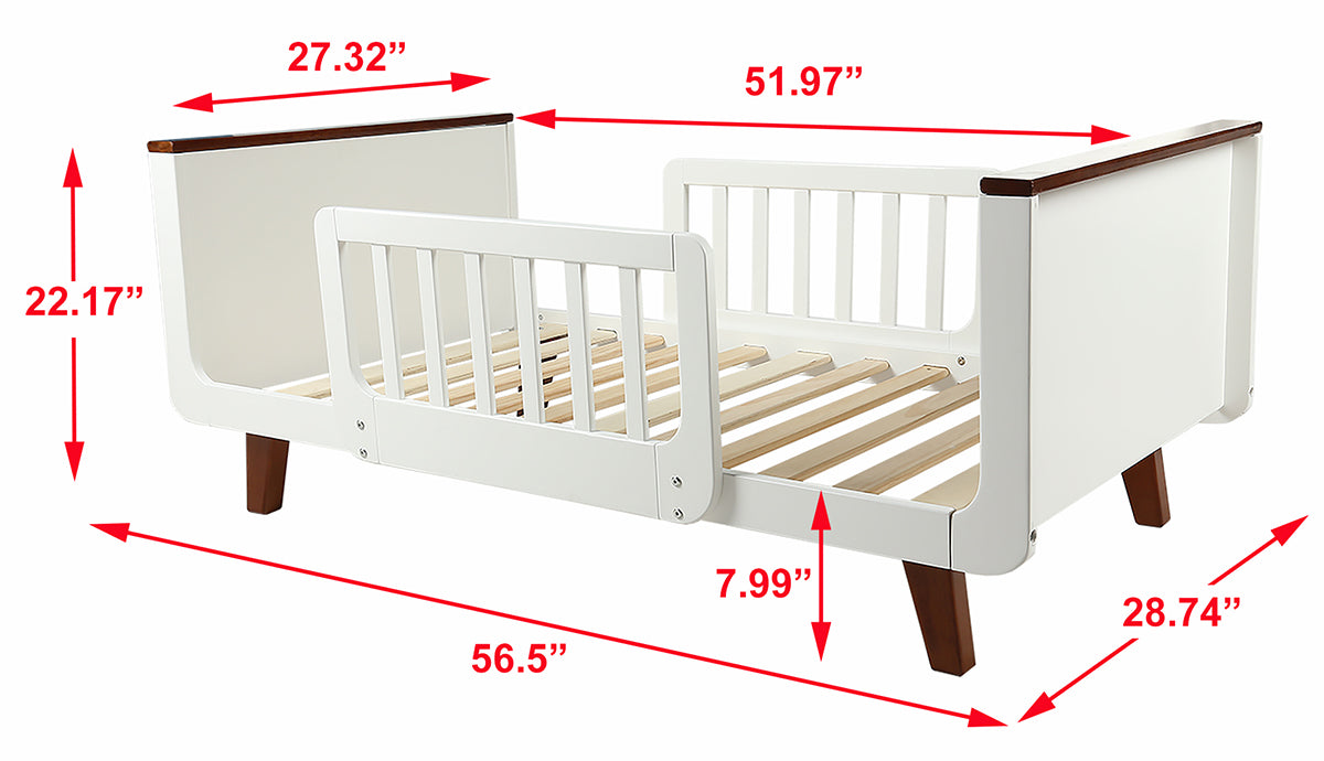 Little Partners MOD Toddler Bed - White & Earl Grey