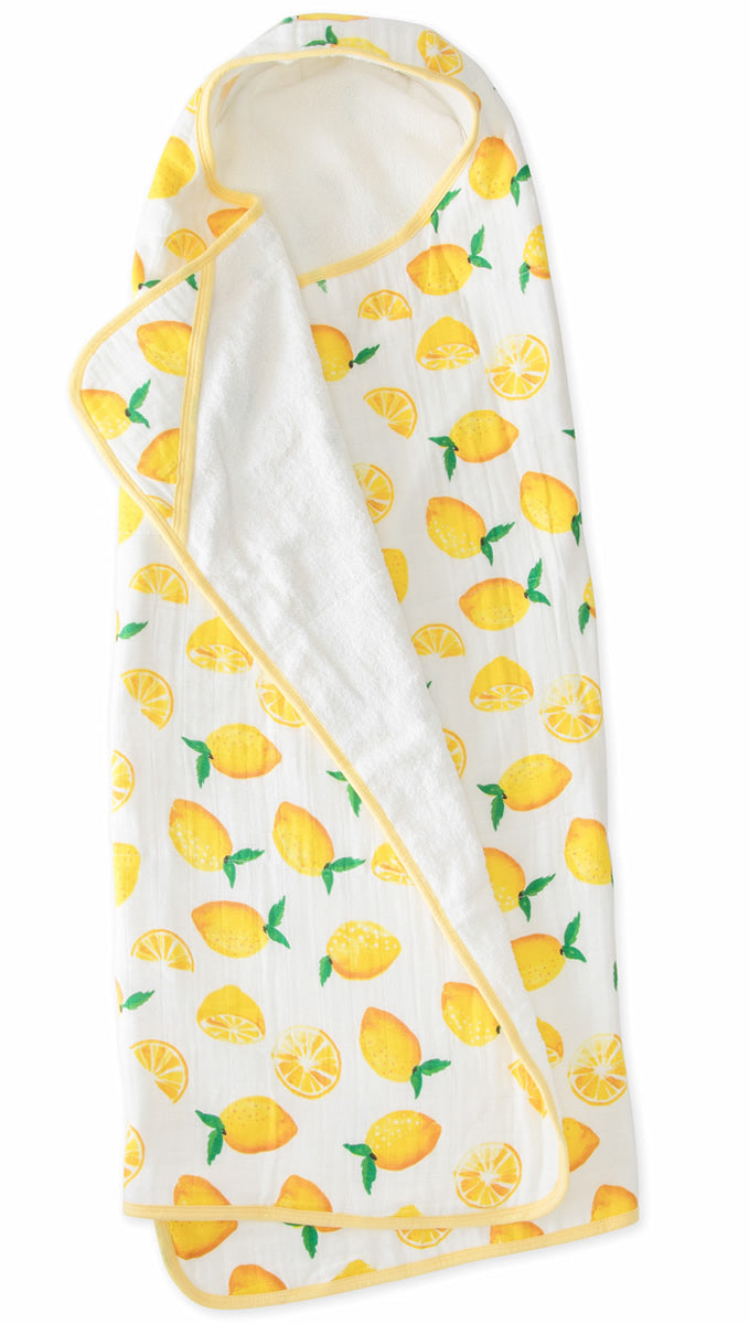 Little Unicorn Cotton Big Kid Hooded Towel - Lemon