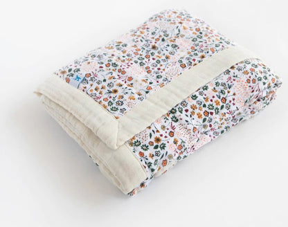 Little Unicorn Cotton Muslin Baby Quilt - Pressed Petals