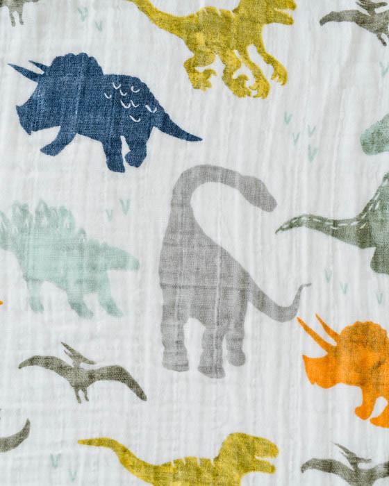 Little Unicorn Cotton Muslin Big Kid Quilt - Dino Friends