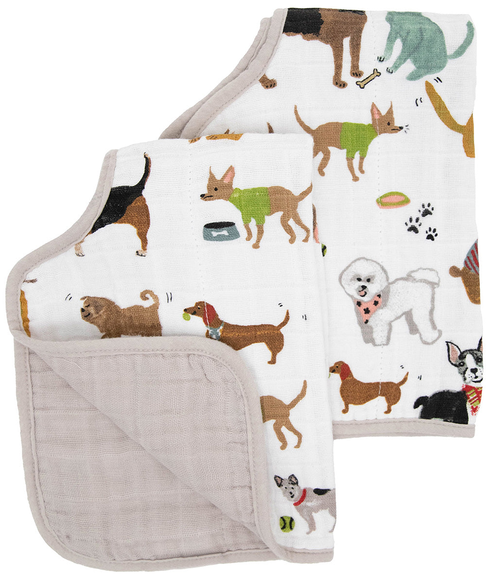 Little Unicorn Cotton Muslin Burp Cloth 2 Pack - Woof