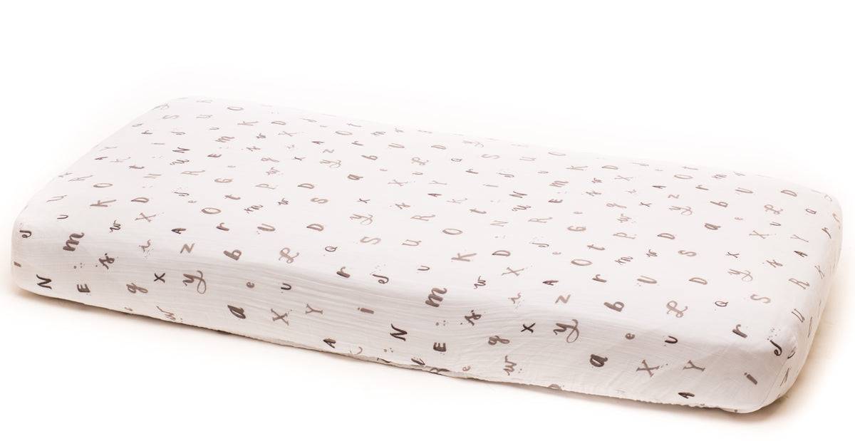 Little Unicorn Cotton Muslin Fitted Sheet - Hello Alphabet