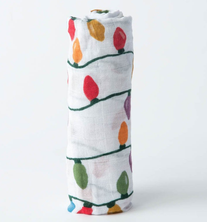 Little Unicorn Cotton Muslin Swaddle - Christmas Bulbs