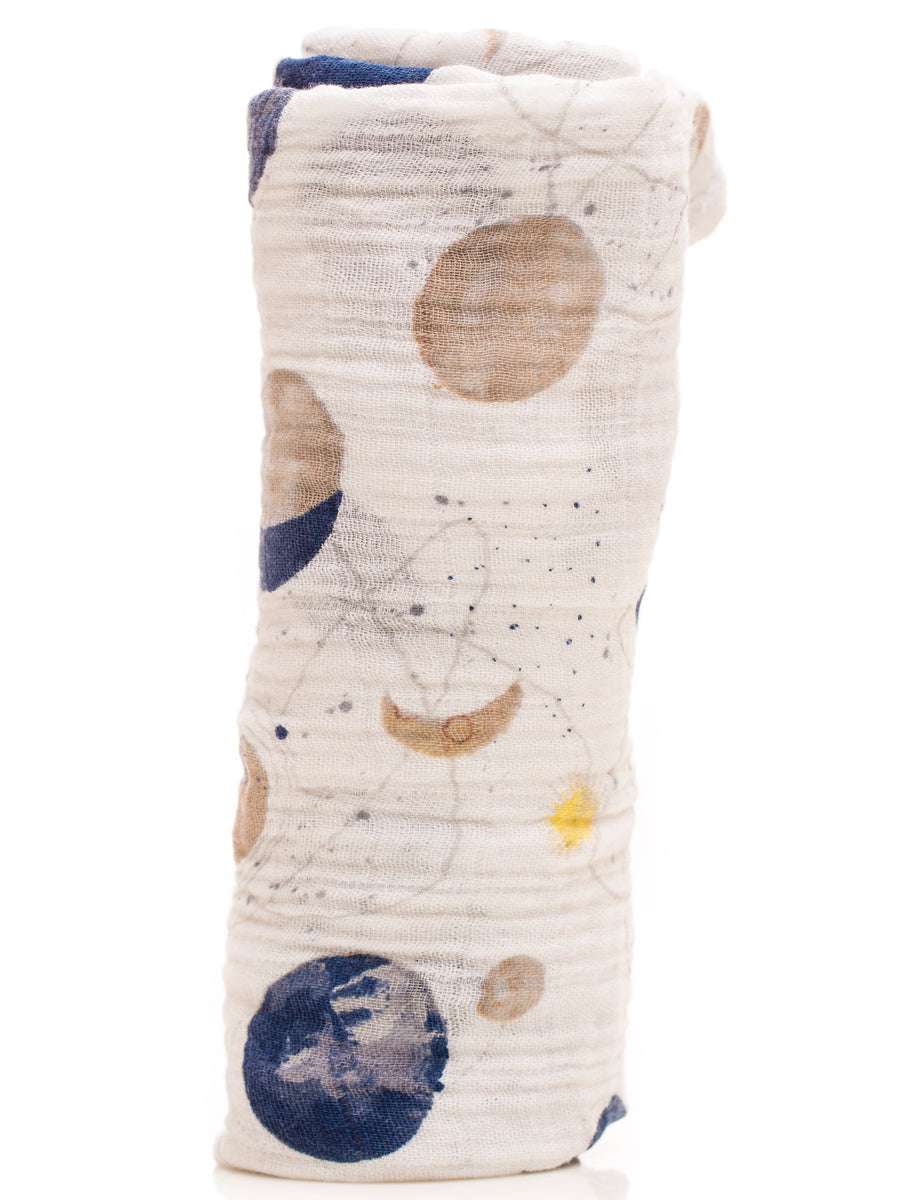 Little Unicorn Cotton Muslin Swaddle - Planetary