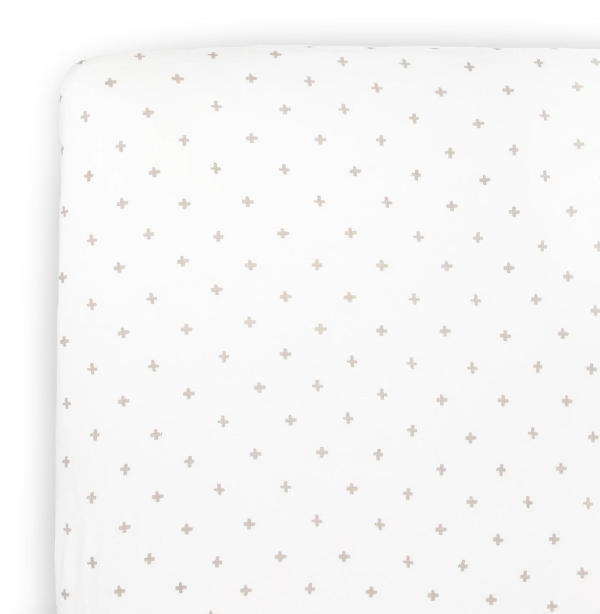 Little Unicorn Stretch Knit Crib Sheet - Grey Cross