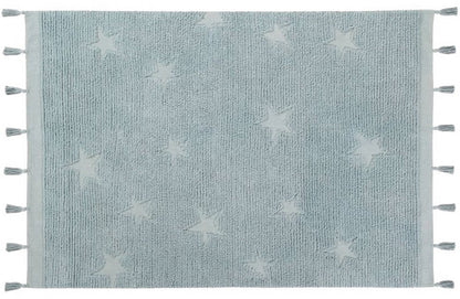 Lorena Canals Hippy Stars Rug - Aqua Blue (4'x 5'9")