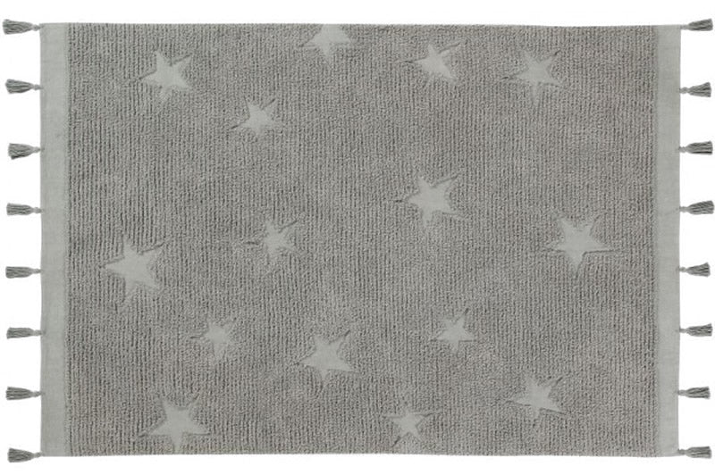 Lorena Canals Hippy Stars Rug - Grey (4'x 5'9")