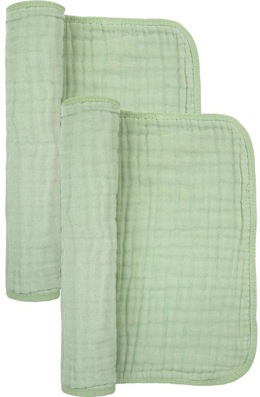 Lou Lou & Company Cloud Muslin Burp Cloth, 2 Pack - Sage