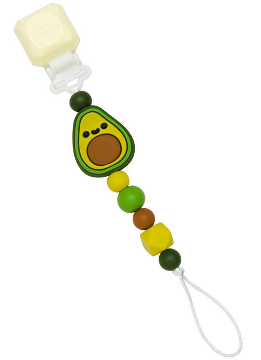 Loulou Lollipop Darling Pacifier Clip - Avocado