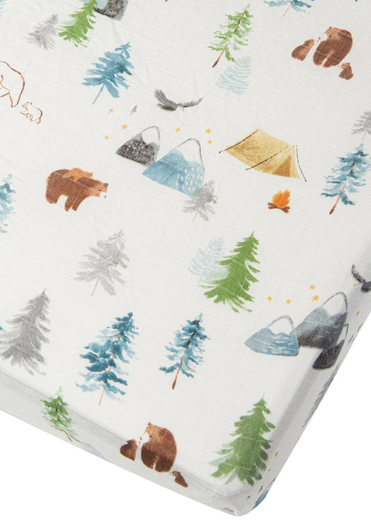 Loulou Lollipop Fitted Crib Sheet - Adventure Begins