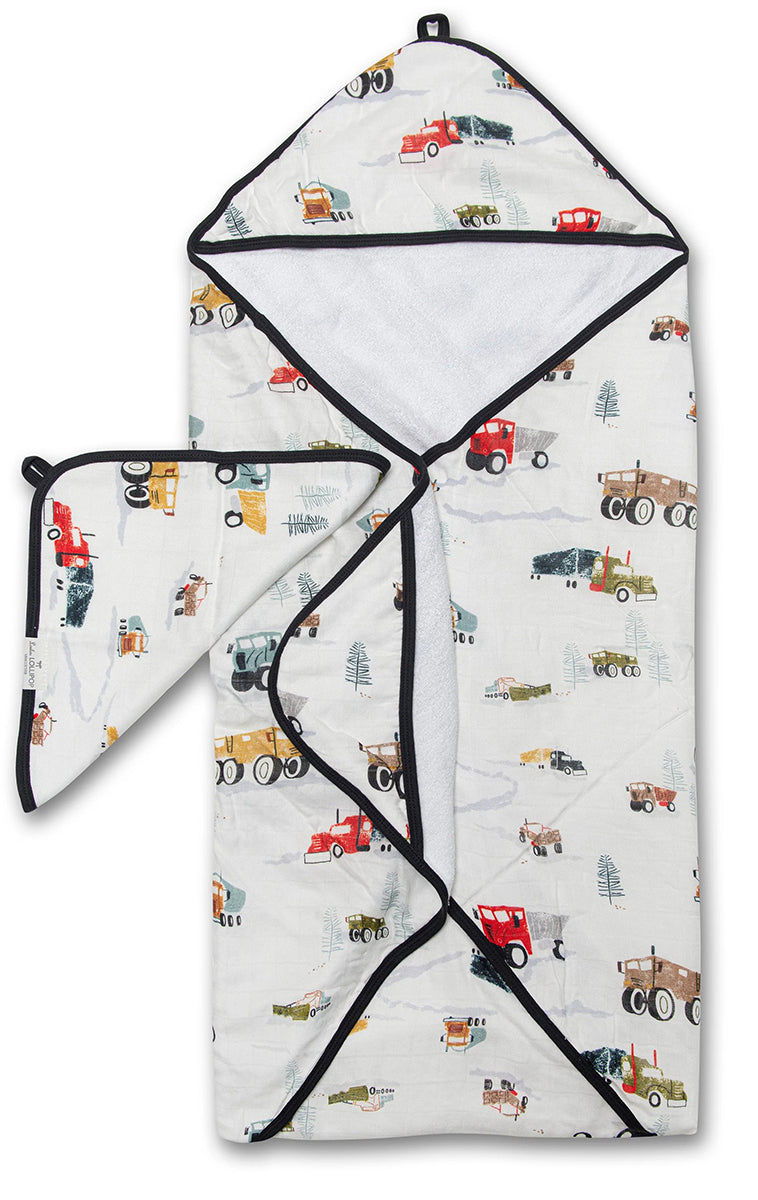 Loulou Lollipop Hooded Towel Set - Happy Trucks