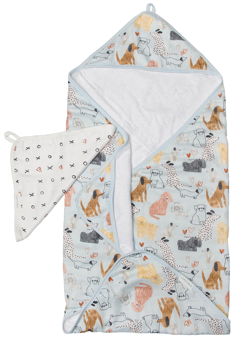 Loulou Lollipop Hooded Towel Set - Honey Puppies