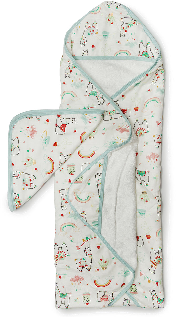 Loulou Lollipop Hooded Towel Set - Llama