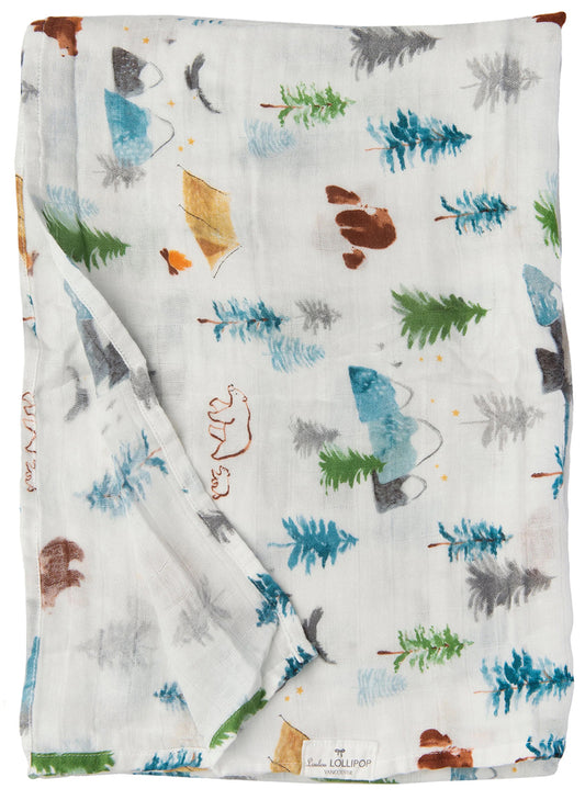 Loulou Lollipop Muslin Swaddle - Adventure Begins