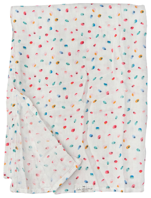 Loulou Lollipop Muslin Swaddle - Butterfly Dots