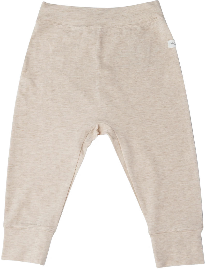 Loulou Lollipop Pants in TENCEL - Heather Oatmeal (0-3 M)