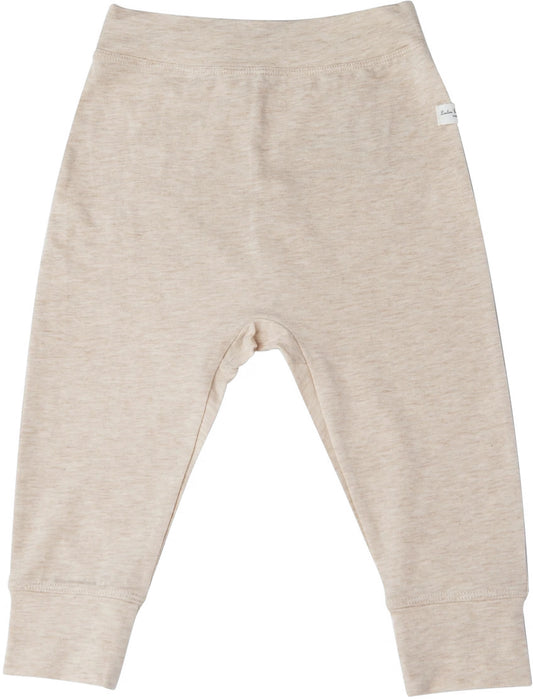 Loulou Lollipop Pants in TENCEL - Heather Oatmeal (3-6 M)