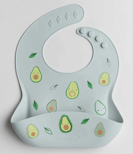 Loulou Lollipop Silicone Bib - Avocado