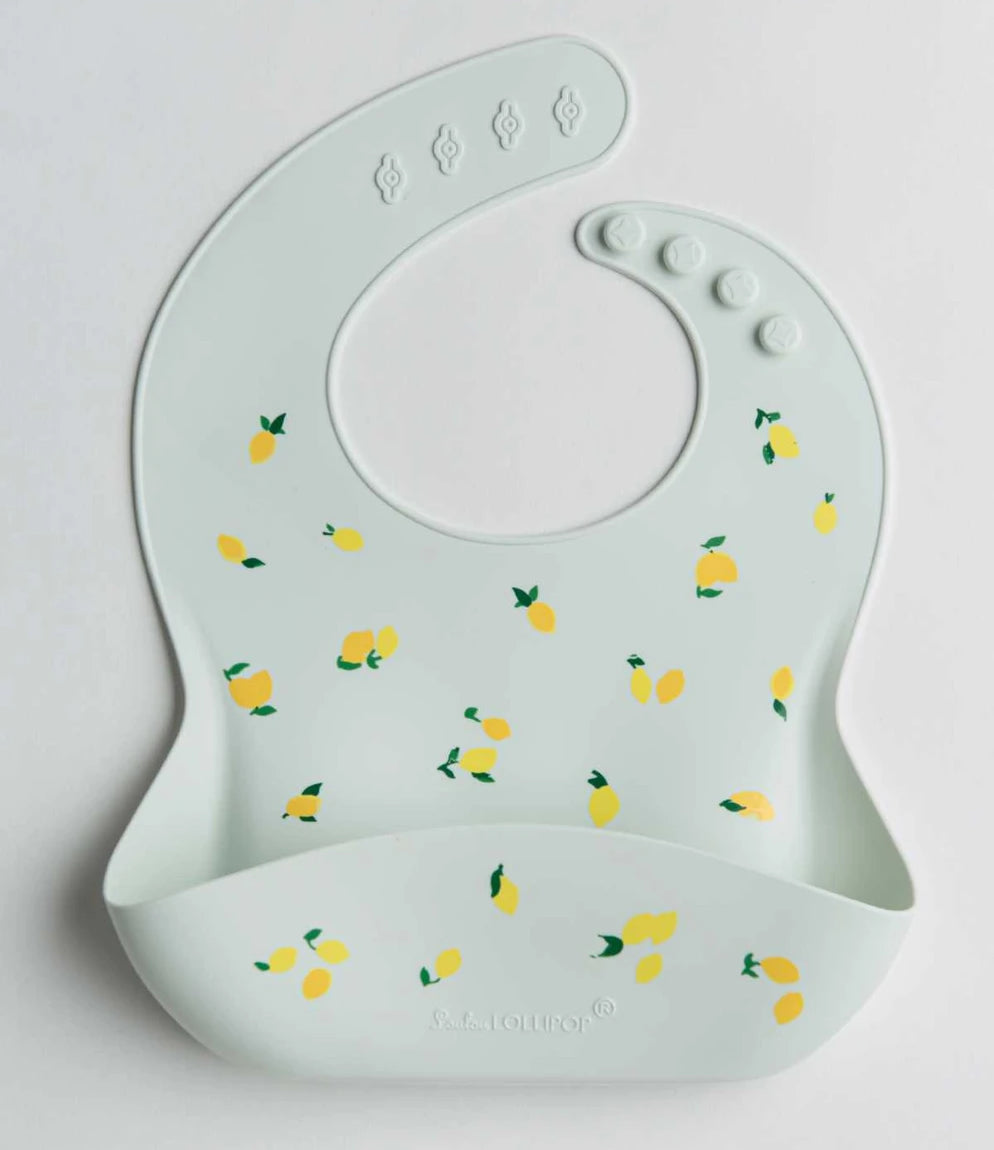 Loulou Lollipop Silicone Bib - Lemon