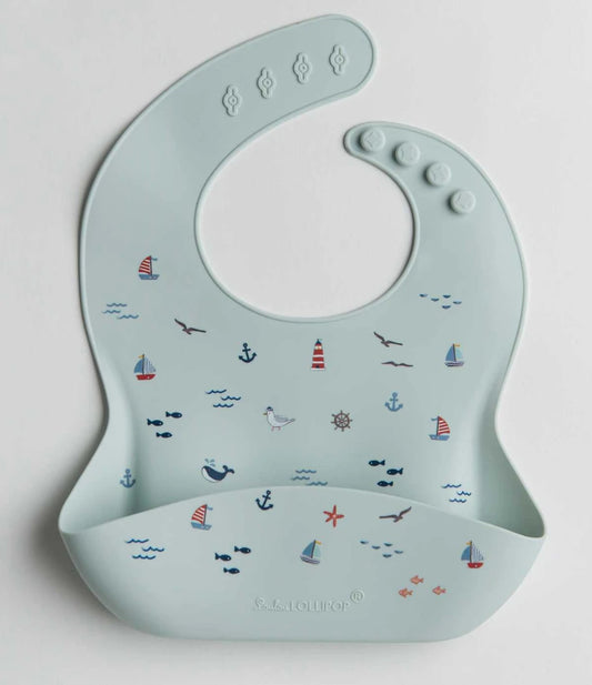 Loulou Lollipop Silicone Bib - Set Sail