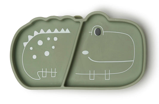 Loulou Lollipop Silicone Snack Plate - Born to be Wild - Alligator