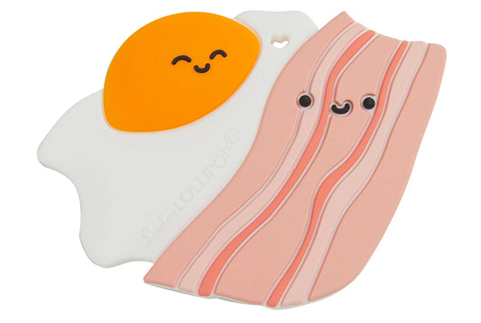 Loulou Lollipop Silicone Teether - Bacon and Egg