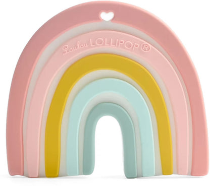 Loulou Lollipop Silicone Teether - Pastel Rainbow