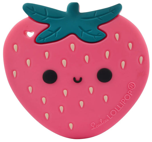 Loulou Lollipop Silicone Teether - Strawberry