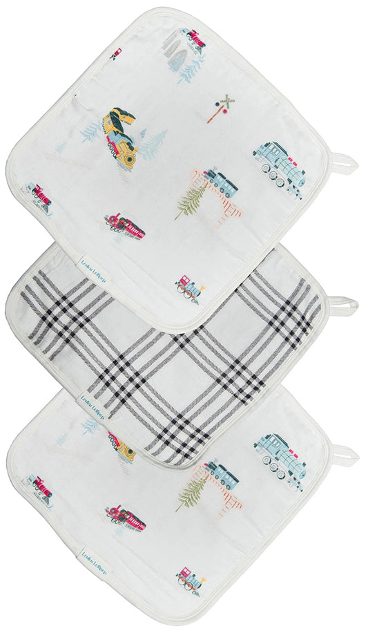 Loulou Lollipop Washcloth 3-Piece Set - All Aboard