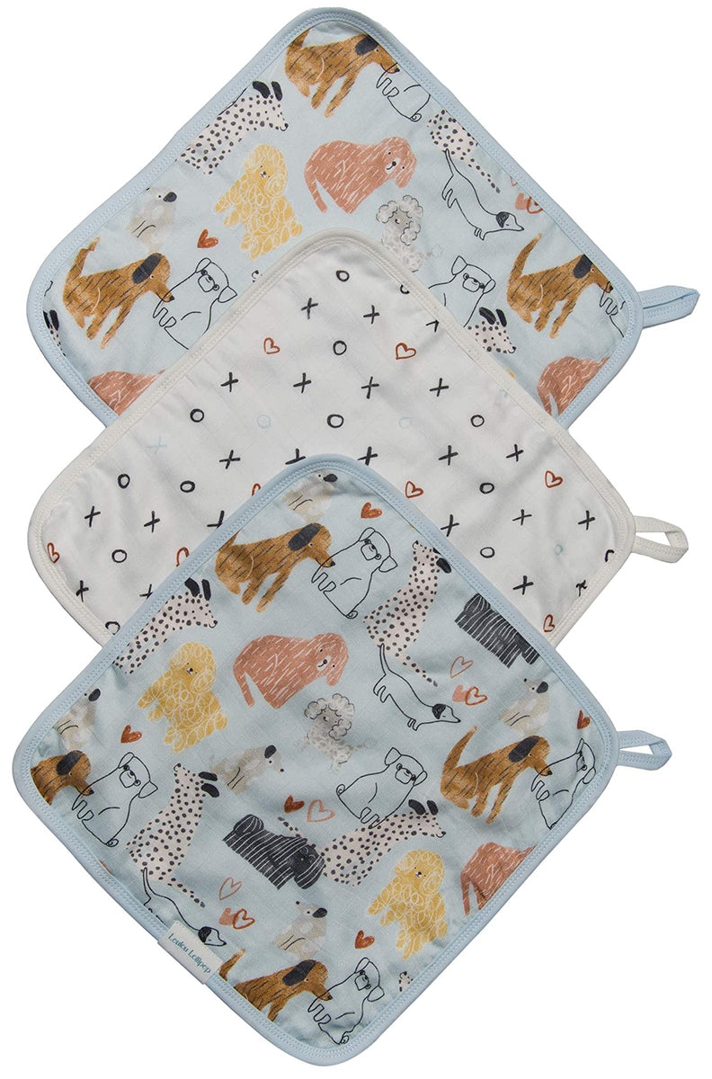 Loulou Lollipop Washcloth 3-Piece Set - Honey Puppies